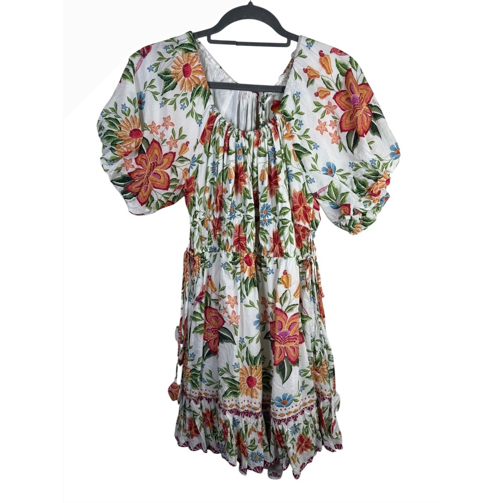 Farm Rio Bloom Garden Floral Mini Dress Size Large